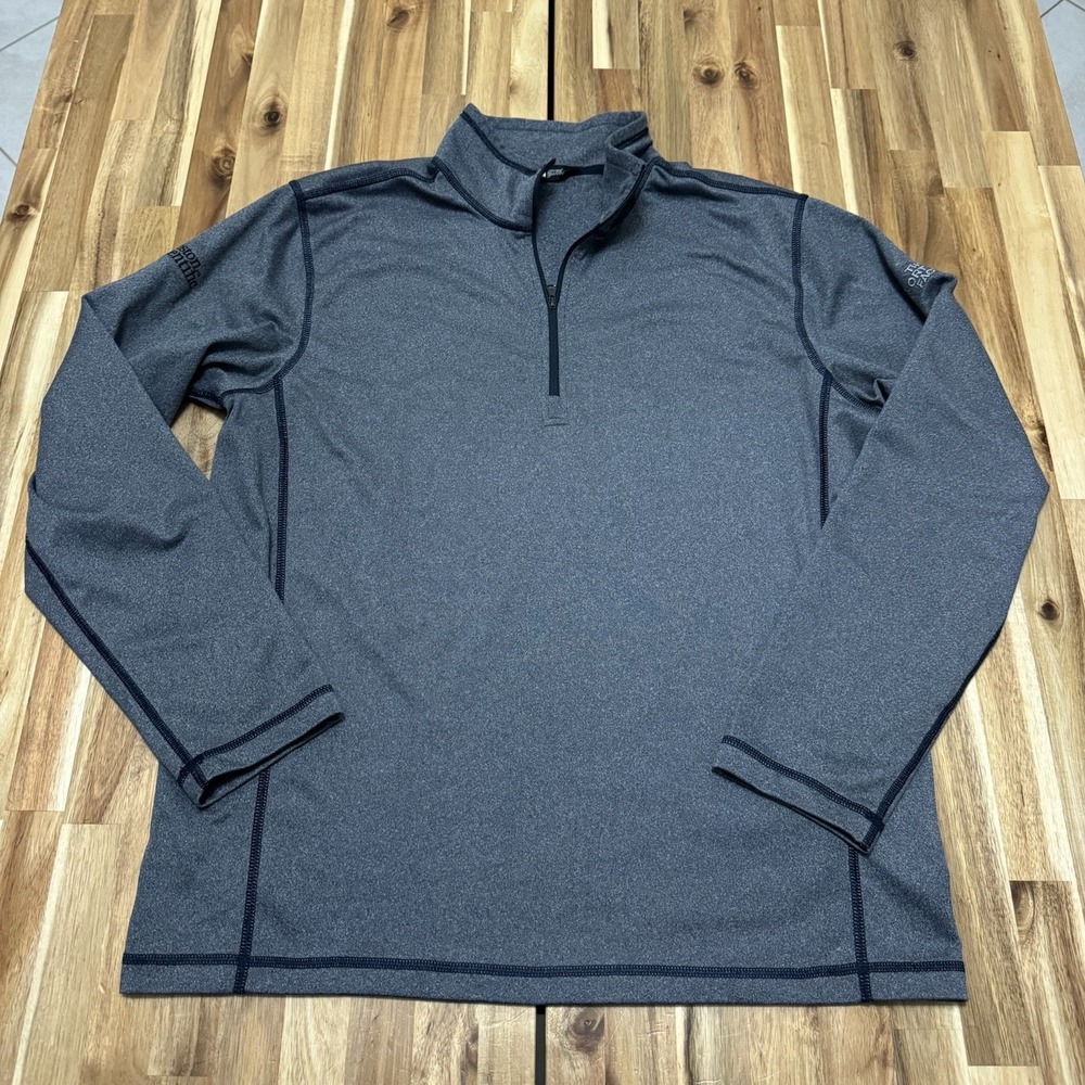 North Face Pullover Mens L Blue 1/4 Zip Tech Performance Stretch Outdoor Logo